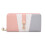 Miss Lulu (Grey) Tri Colour Women's Leather Look Purse 1