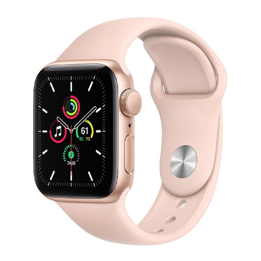 Apple Watch SE GPS 40mm Gold Aluminium Case with Pink Sand Sport Band