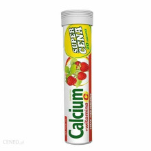 Calcium 300 + witamina C poziomkowe 20 tab musujacych VIBOVIT Polfa Lodz colfarm