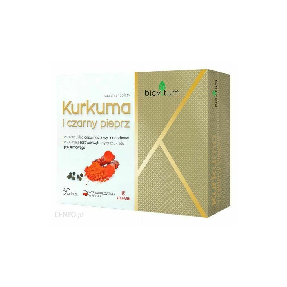 Biovitum Kurkuma i czarny pieprz 60 kaps turmeric and black pepper Colfarm