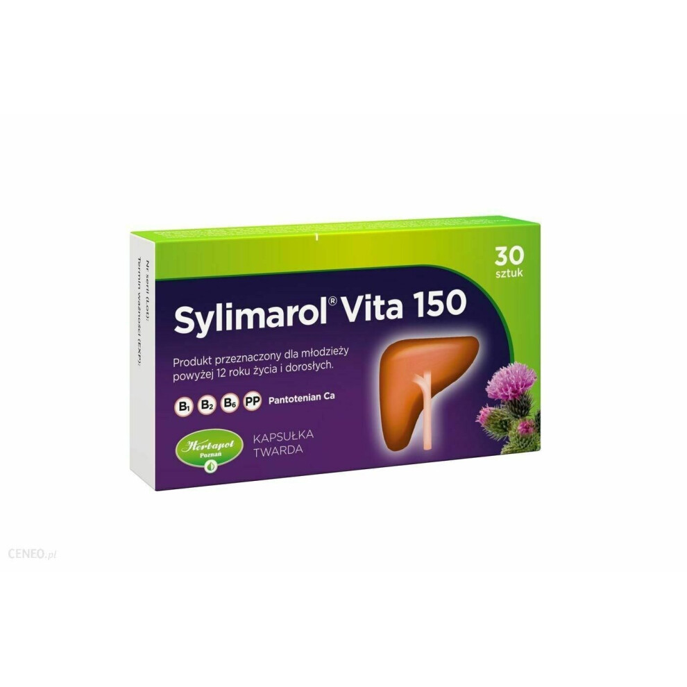 Sklep Polski Sylimarol Vita 30 Tab Healthy Liver Support Sylimarin Ostropest Plamisty Watroba