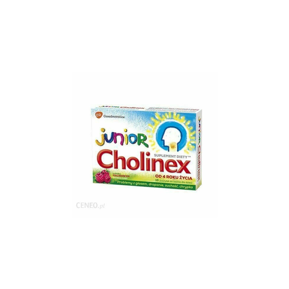 Sklep Polski Cholinex Junior Malinowy 16 Past Problemy Z Gardlem Suchosc Chrypka Dla Dzieci