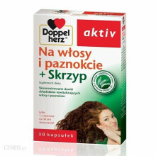 Doppelherz aktiv Na wlosy i paznokcie Skrzyp 30 kap biotebal biotyna maxi krzem