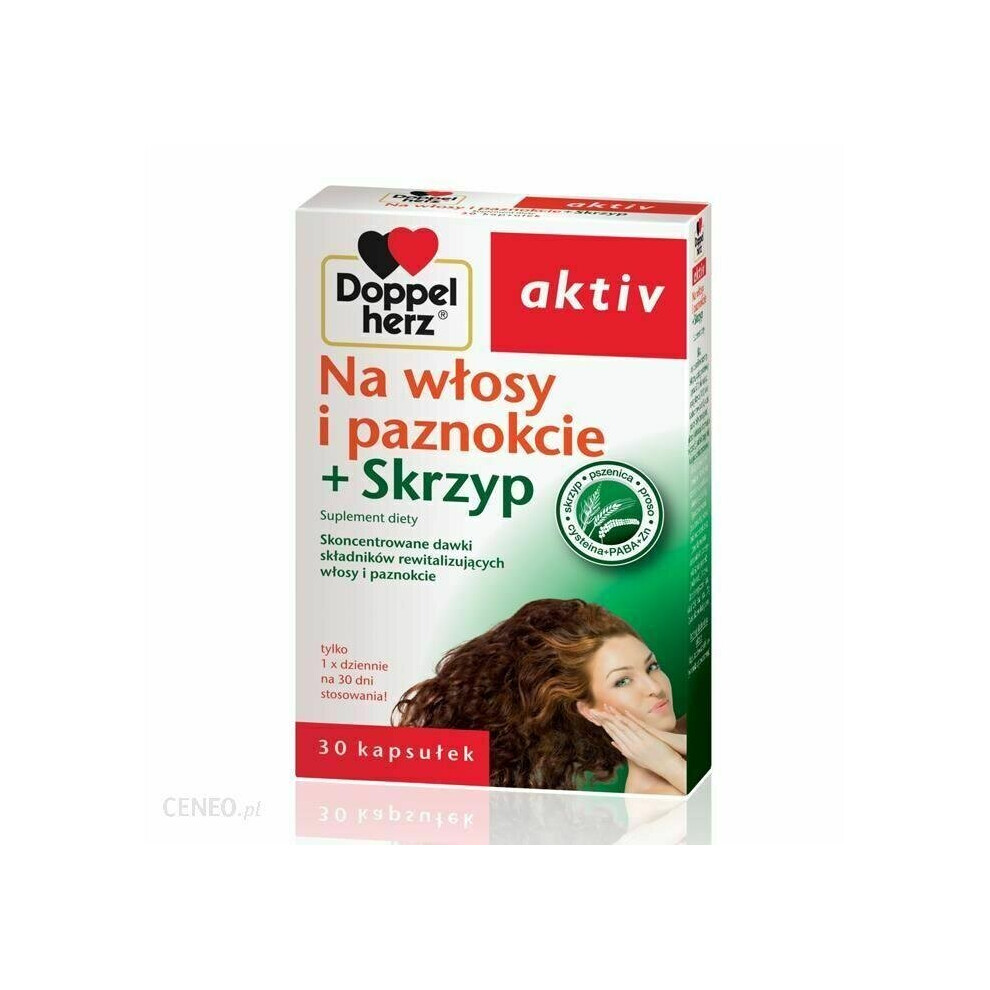 Sklep Polski Doppelherz Aktiv Na Wlosy I Paznokcie Skrzyp 30 Kap Biotebal Biotyna Maxi Krzem