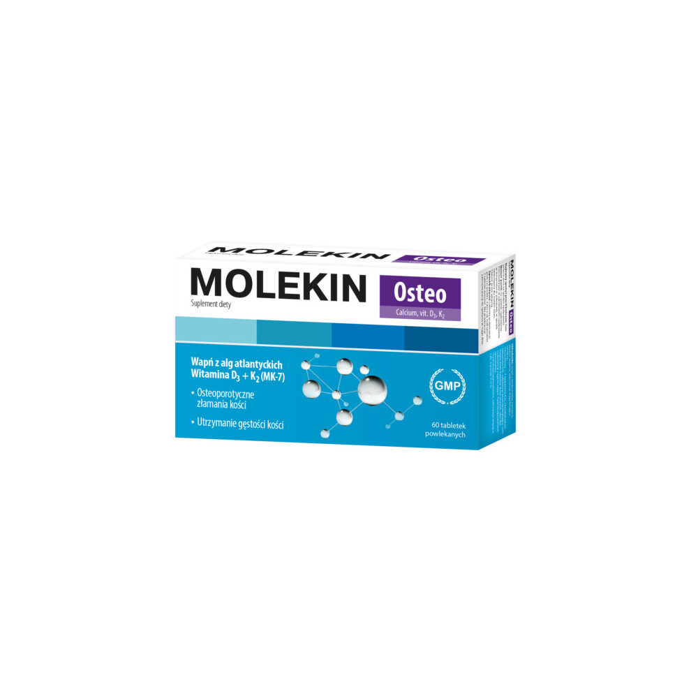 MOLEKIN OSTEO 60 tablets calcium vitamin D3 K2 osteoporosis