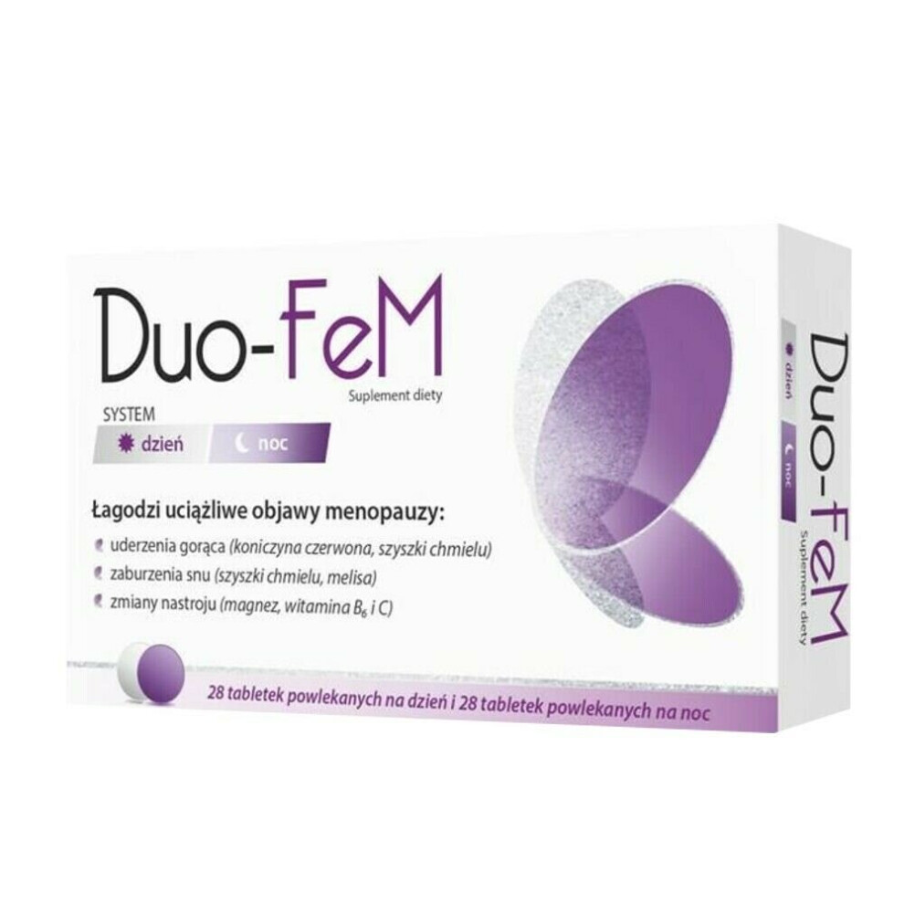 Sklep Polski Duo-Fem 28X Day + 28X Night Tabs Menopause Symptoms Duofem