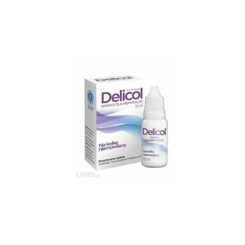 Sklep Polski Delicol Enzym Laktaza Na Kolke Niemowleca Krople 15Ml Infants Enzyme Lactase