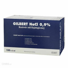 Gilbert saline Nacl Physiological Sol Solution 0.9% 5ml x 100 KATAREK UNIMER