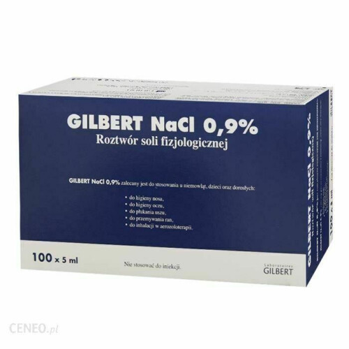 Gilbert saline Nacl Physiological Sol Solution 0.9% 5ml x 100 KATAREK UNIMER