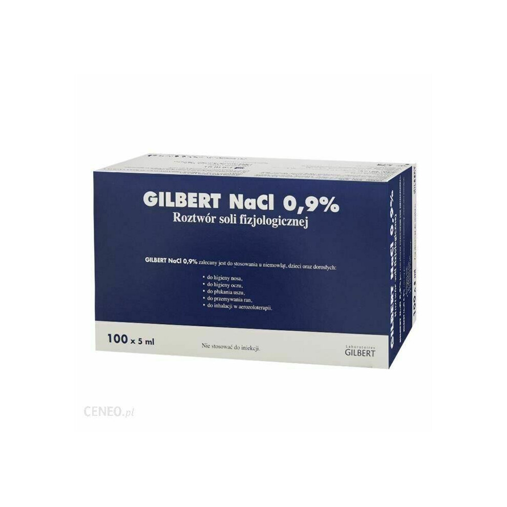 Gilbert saline Nacl Physiological Sol Solution 0.9% 5ml x 100 KATAREK UNIMER