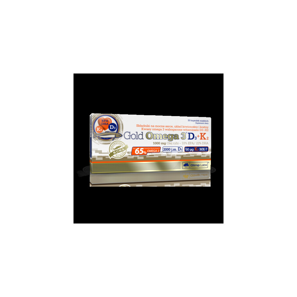 Sklep Polski Gold Omega 3 D3+K2 Olimp 30 Cap Fish Oil 1000Mg Epa & Dha Fatty Acids