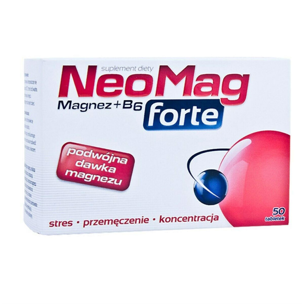 NeoMag Forte 50 tab Magnesium & vit B6 Stress Cramp Magnez & Witamina B6 MENMAG