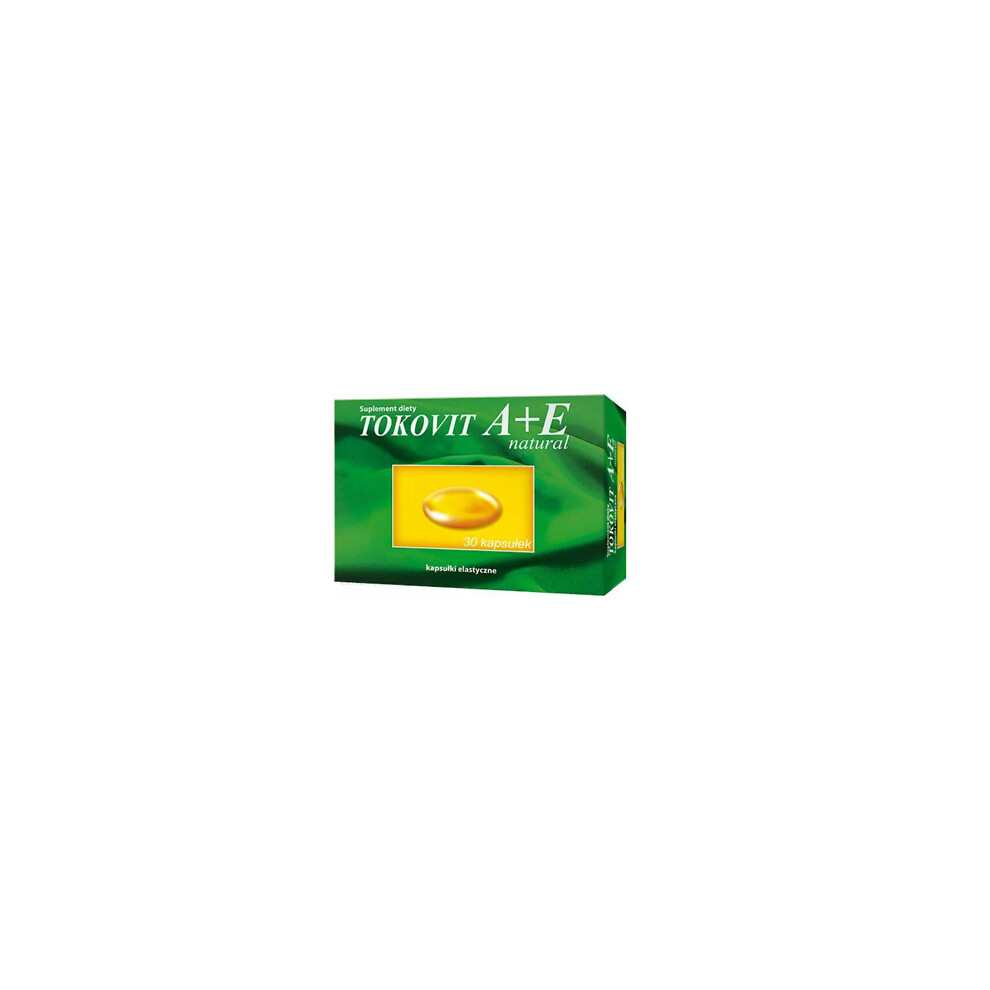 Sklep Polski Tokovit A+E Natural 30 Kap Witamina A+E Healthy Skin Max Vita Hasco Avet Vitamin