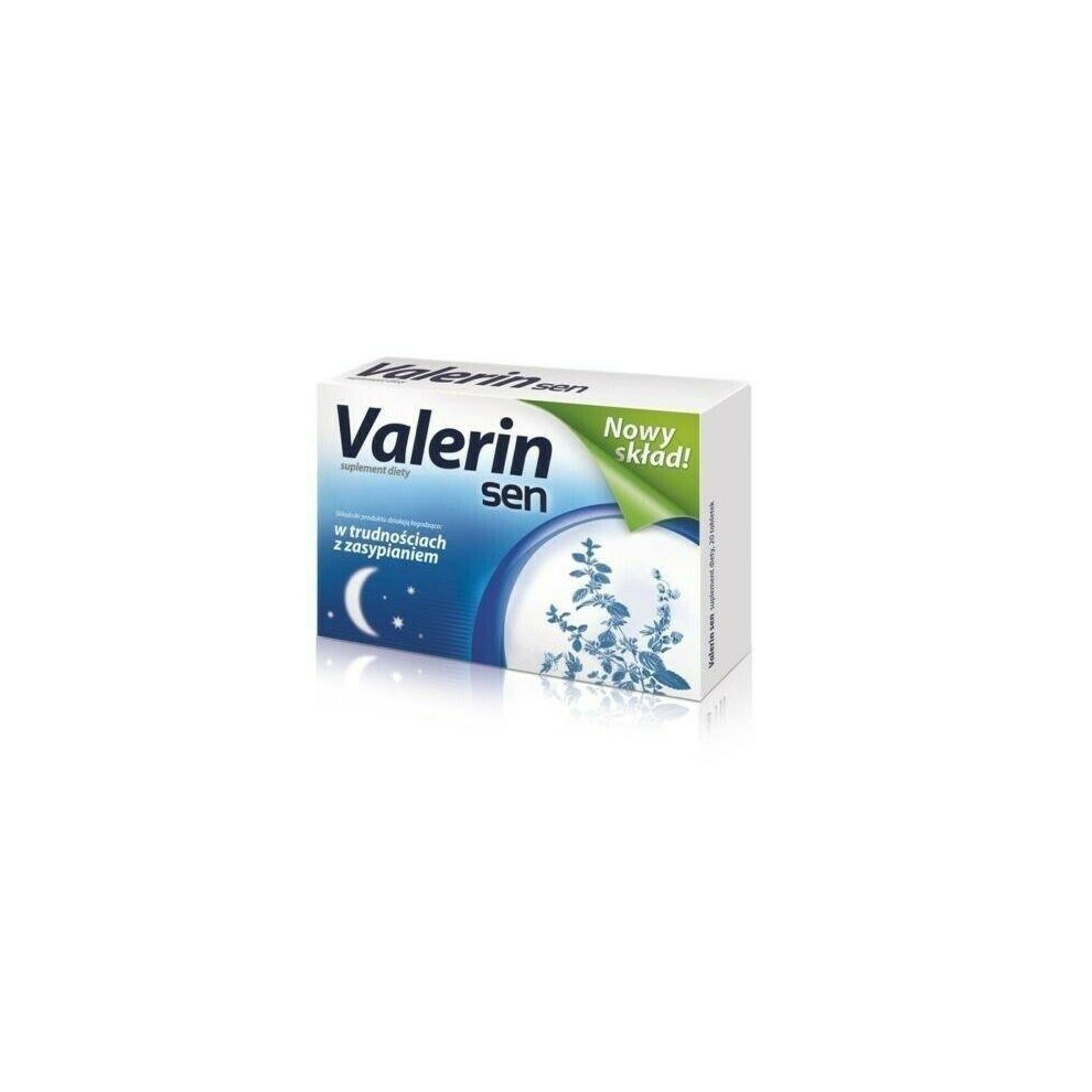 Valerin Sen 20 tab Quality Sleep Insomnia Trudnosci z Zasypianiem Spokoj