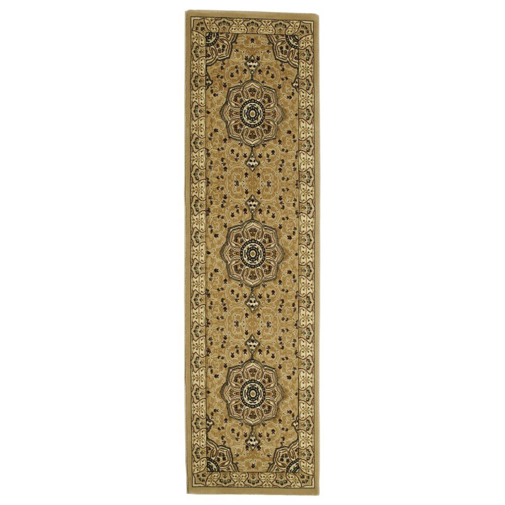 (67x240cm (Runner)	) Heritage 4400 Hallway Runners in Beige Traditional Soft Powerloomed Mats