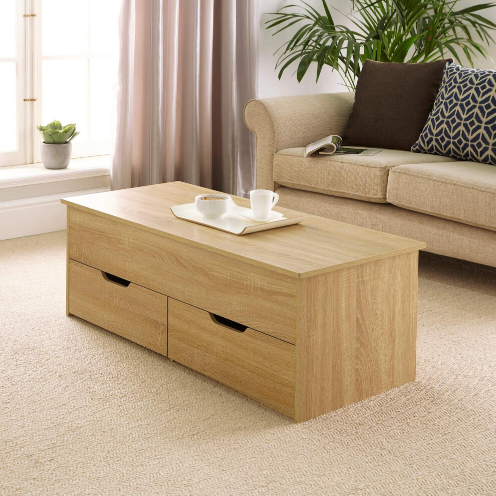 Bruges 2 Drawer Lift Up Coffee Table