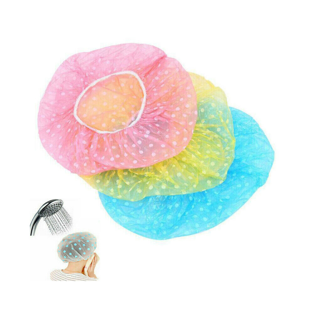 Waterproof Elastic Shower Cap Hat Reusable Bath Head Hair Care Cover