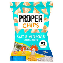 (Salt & Vinegar 24g x 20) Properchips Lentil Chips 24g (20 Pack)