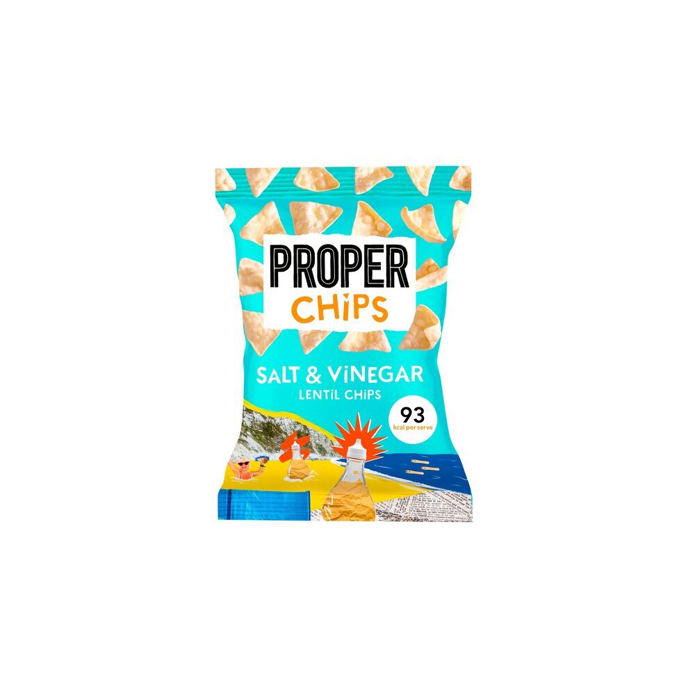 Properchips (Salt & Vinegar 24G X 20) Lentil Chips 24G (20 Pack)