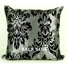 (SILVER) CUSHIONS CUSHION COVERS LARGE FLOCK DAMASK COVERS 9 LOVELY COLOURS