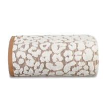 (Beige/Cream, Bath Towel) Allure Luxury Jacquard Leopard Print Bath Towels