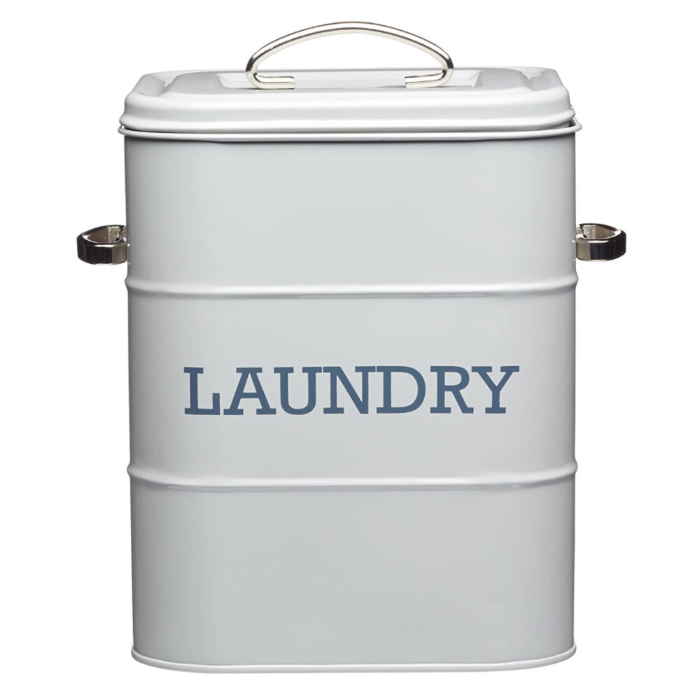 French Grey Laundry Tin