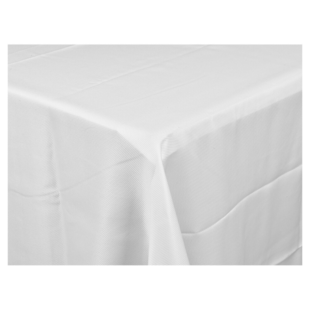 (220 x 150cm, Cream Off White Pinpoint Oxford Pattern) Decorative Tablecloth| Damask Rectangle Cloth