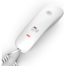 White Wall Mount Telephone Corded BT Landline Home Handset Phone Memory Mute