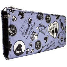 Nightmare Before Christmas Jack and Sally Forever Purple Coin & Card Clutch Purse