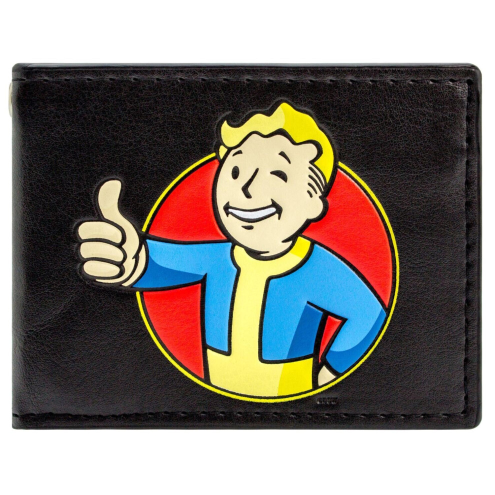 Fallout 4 Vault Boy Thumbs Up Black ID & Card Bi-Fold Wallet