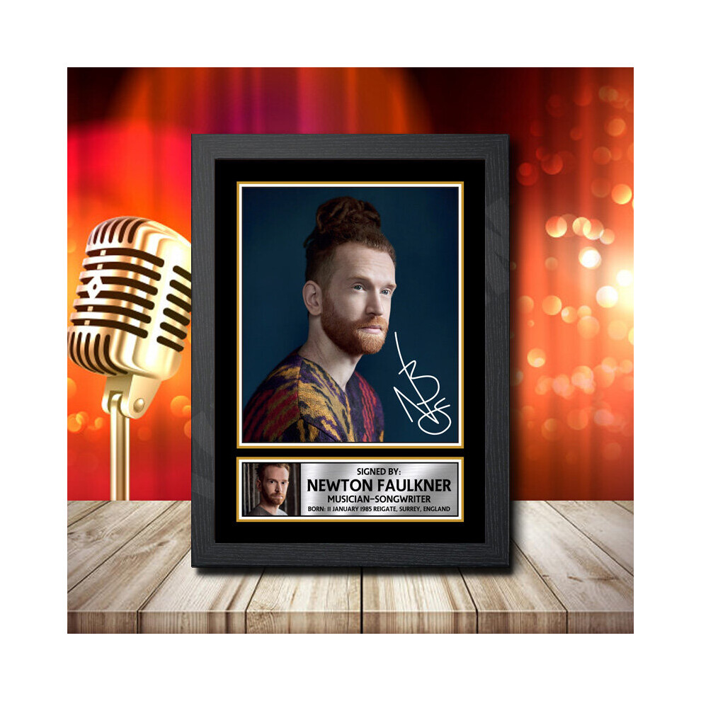 Newton Faulkner 1 - Signed Autographed Music Star Print