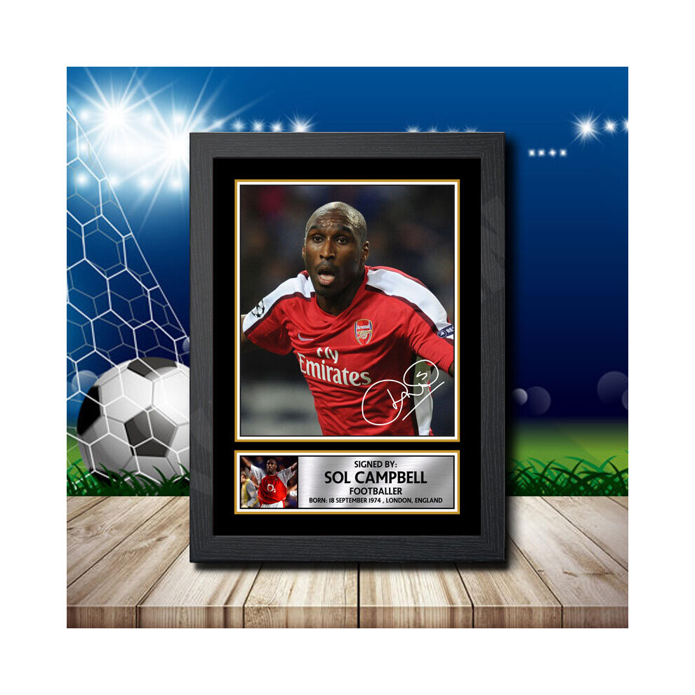 Sol Campbell 2 - Signed Autographed Footballers Star Print