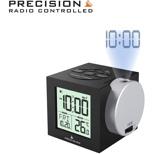 Precision Training Precision Radio Controlled Atomic Projection Display Alarm Clock Projector AP057 1