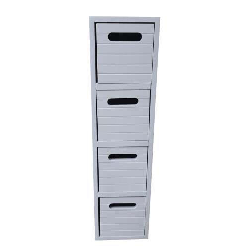 4 Drawer Chest Cabinets Storage Unit Bathroom Fully Assembled Home Grey -0314 1