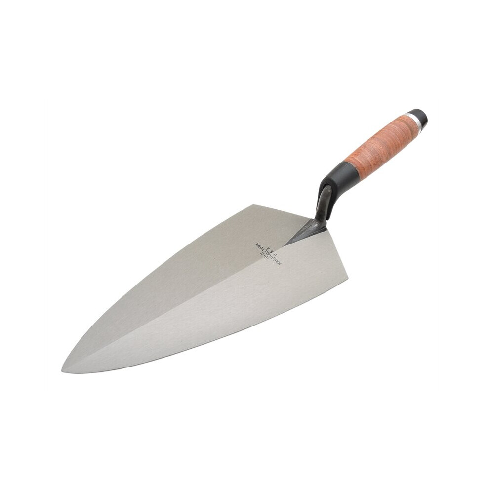 Marshalltown 19L Philadelphia Pattern Brick Trowel Leather Handle 10in M/T19L10