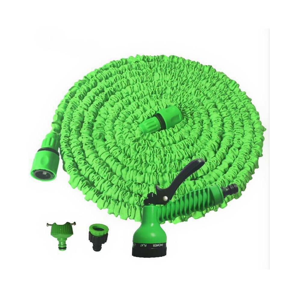 (Green, 50FT) 150FT Heavy Duty Expandable Garden & Carwash Magic Hose Pipe Spray Gun