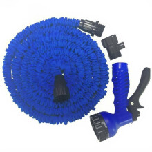 (Blue, 50FT) 150FT Heavy Duty Expandable Garden & Carwash Magic Hose Pipe Spray Gun