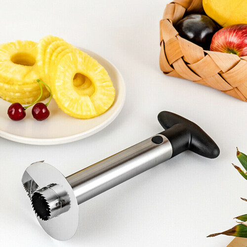 Fruit Stainless Pineapple Corer Slicer Peeler Cutter Parer Kitchen Easy Tool 1