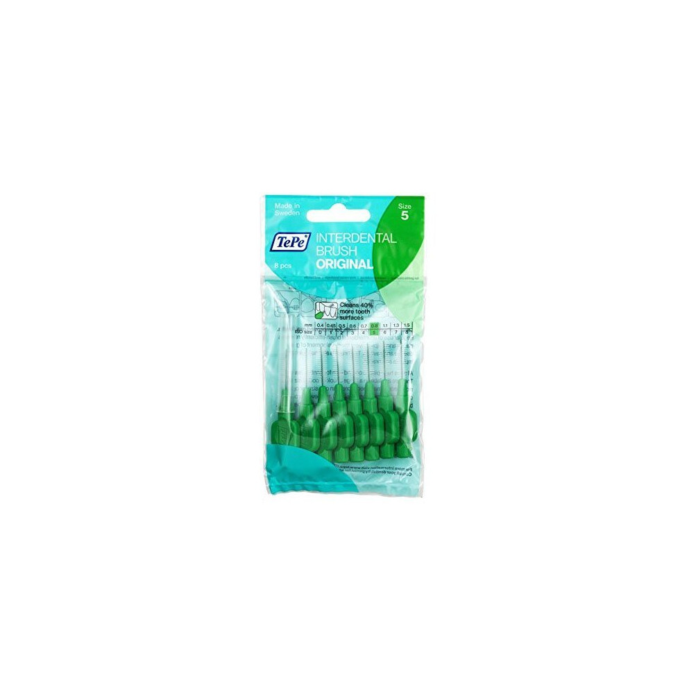 TEPE Interdental Brushes 0.8mm Green - Pack of 8