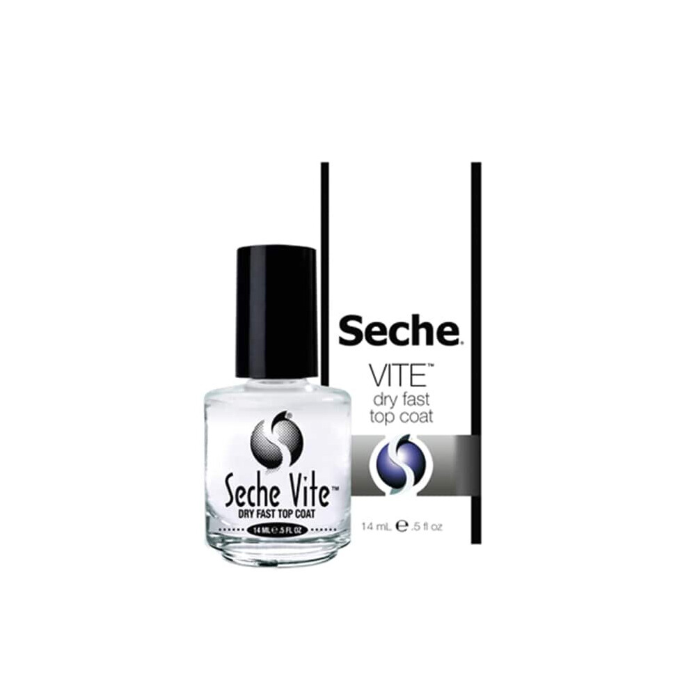 Seche Vite Dry Fast Solid Coating Durable Finish No Chip Nail Top Coat - 14ml