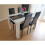 High Gloss Dining Set - Black & White 17