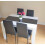 High Gloss Dining Set - Black & White 6