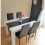High Gloss Dining Set - Black & White 11