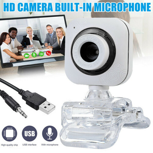 USB Web Cam Camera Webcam with Microphone for Computer PC Laptop Desktop
