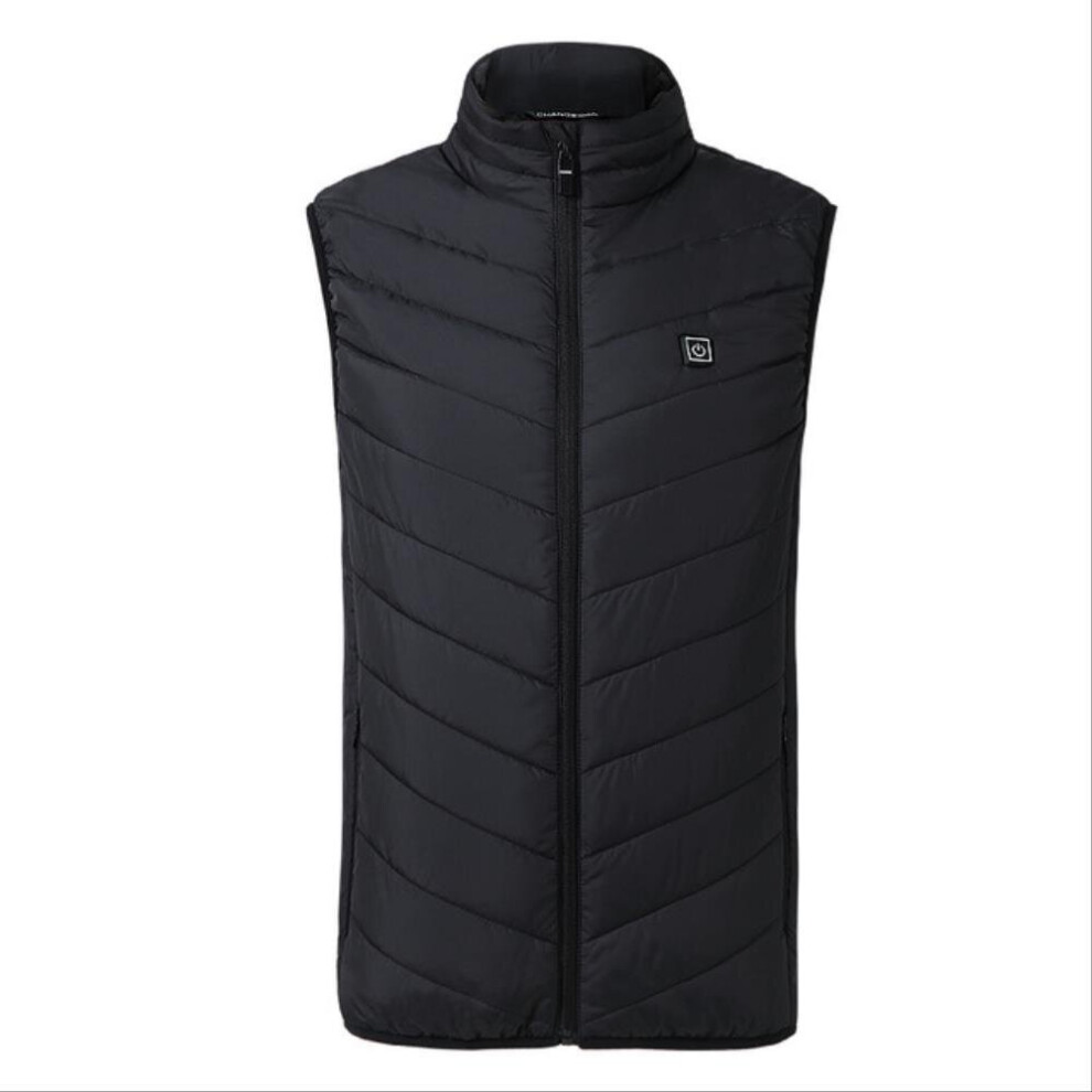 (S) Electric Heated Vest Jacket USB Warm Heating Pad Body Warmer Winter Men Women