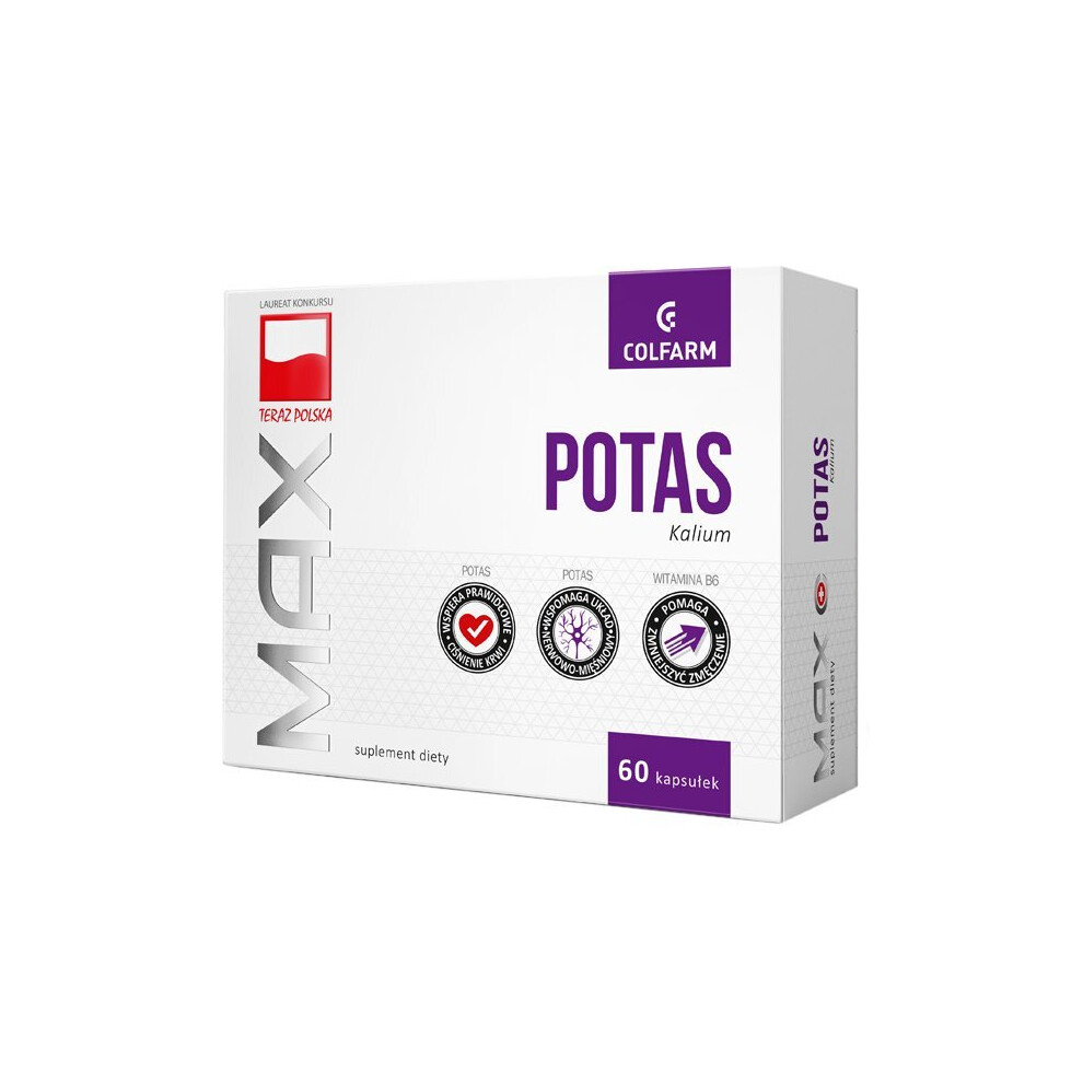 Potas 333 mg 60 Caps Stress Heart Nerwous System Support