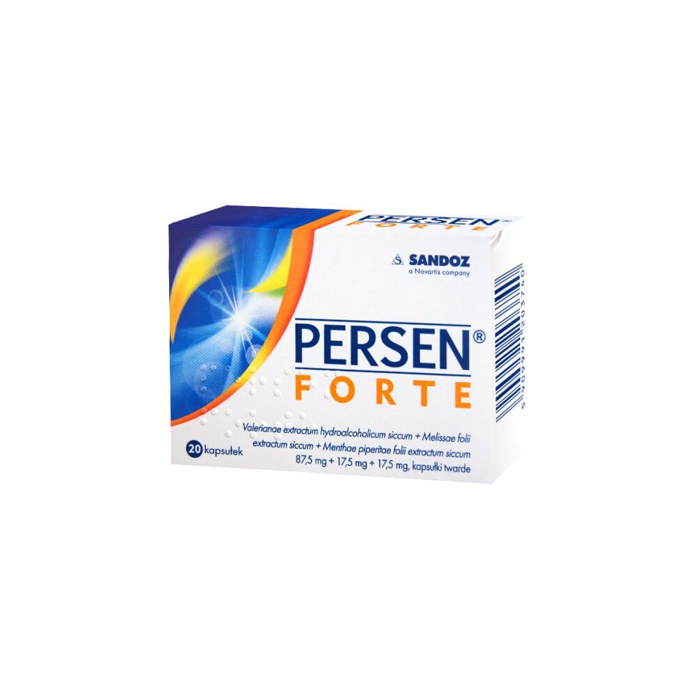 Persen Forte 20 Caps Anti Stress Calming Herbal Nerwica