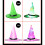 (Green) Halloween LED Light Up Witch Hat Glowing Witches Caps 5