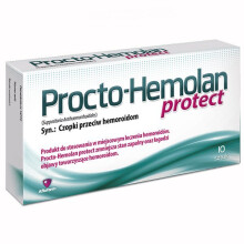Procto-Hemolan Protect, 10 Suppositories HEMORRHOIDS PILES UK Stock