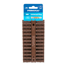 Rawlplug RAW68560 Brown Uno Plugs 7mm x 30mm Card of 96
